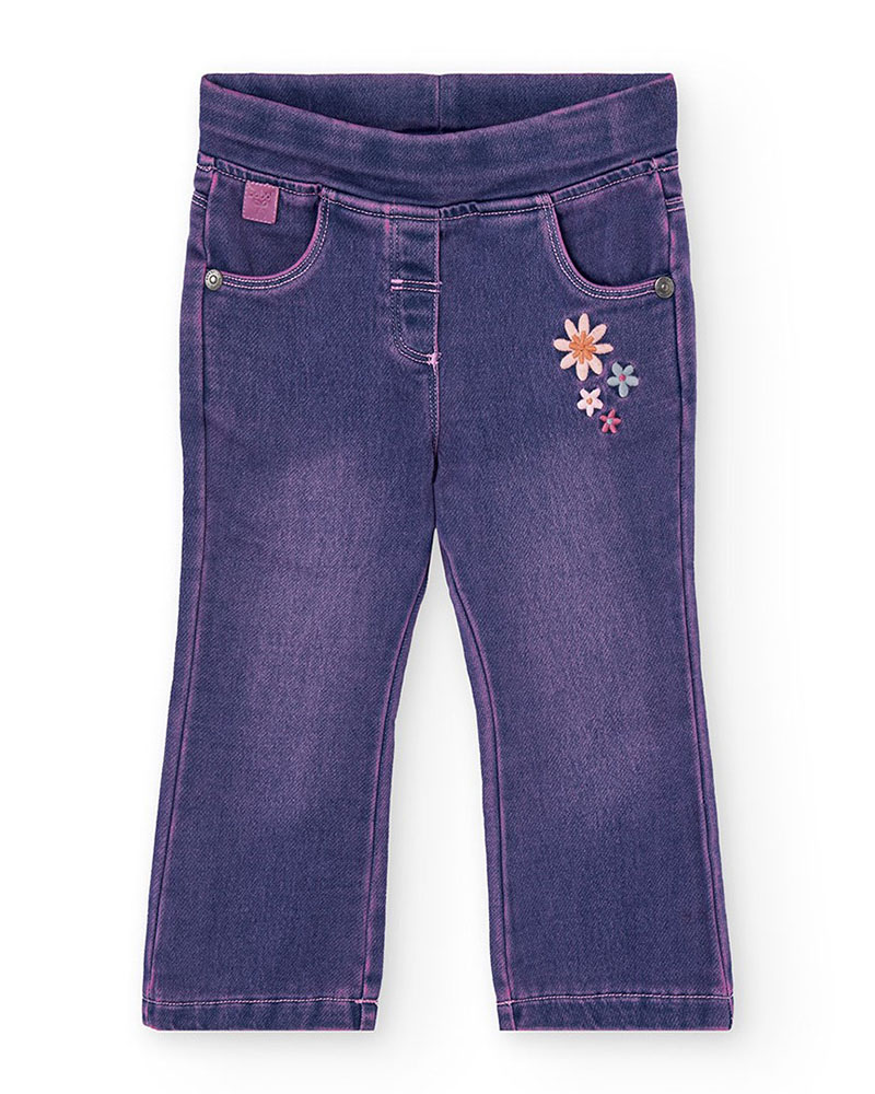 BOBOLI Denim trousers knit for baby girl -BCI - 222028 BOBOLI Denim trousers knit for baby girl -BCI - 222028