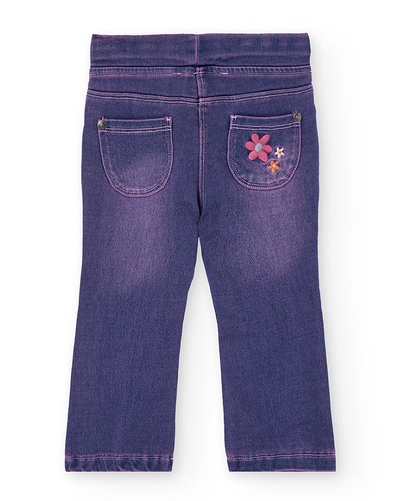 BOBOLI Denim trousers knit for baby girl -BCI - 222028 BOBOLI Denim trousers knit for baby girl -BCI - 222028