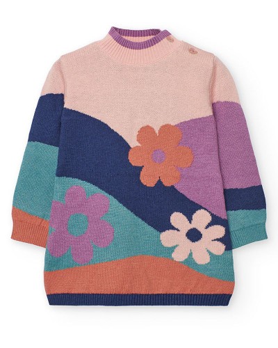 BOBOLI Knitwear dress for baby girl -BCI - 222040 BOBOLI Knitwear dress for baby girl -BCI - 222040