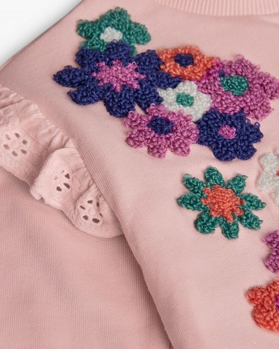 BOBOLI Fleece sweatshirt for baby girl -BCI - 222062