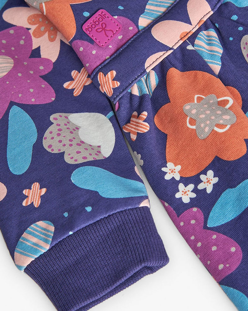 BOBOLI Fleece dress floral for baby girl -BCI - 222095 BOBOLI Fleece dress floral for baby girl -BCI - 222095