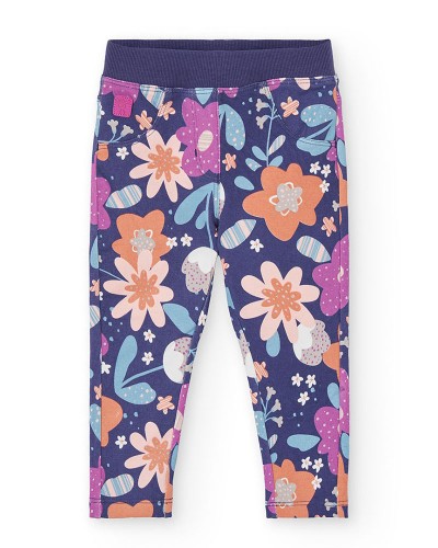 BOBOLI Fleece trousers floral for baby girl -BCI - 222084 BOBOLI Fleece trousers floral for baby girl -BCI - 222084
