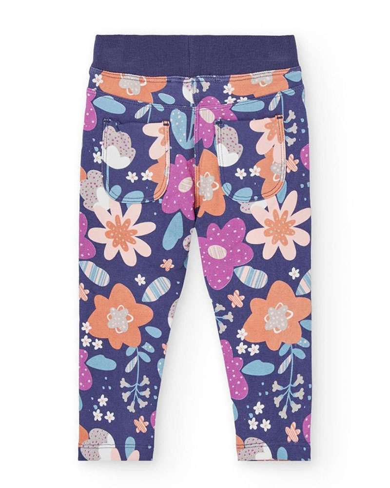 BOBOLI Fleece trousers floral for baby girl -BCI - 222084 BOBOLI Fleece trousers floral for baby girl -BCI - 222084