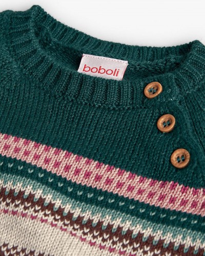 BOBOLI Knitwear dress striped for baby -BCI - 232164 BOBOLI Knitwear dress striped for baby -BCI - 232164