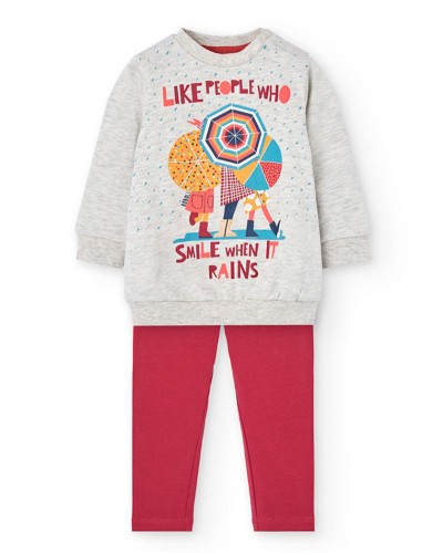 BOBOLI Set knit for baby girl -BCI - 242110