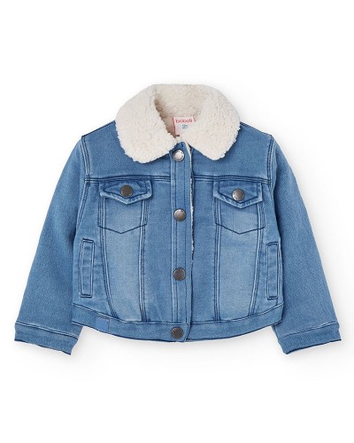 BOBOLI Denim jacket knit for baby -BCI - 242165