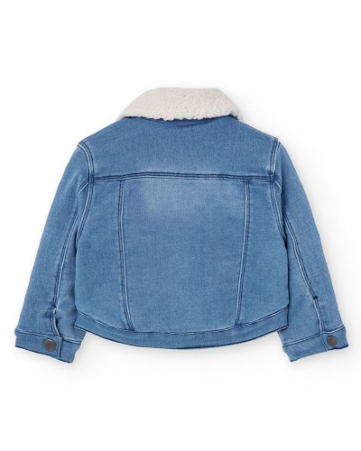 BOBOLI Denim jacket knit for baby -BCI - 242165