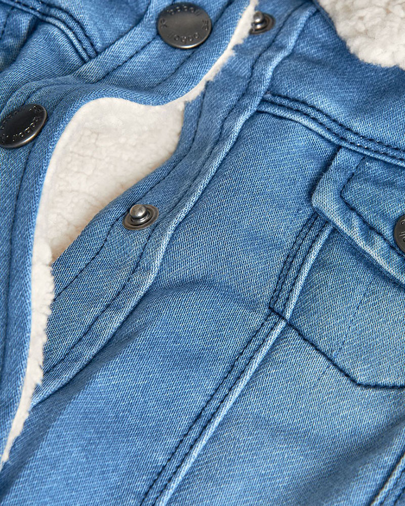 BOBOLI Denim jacket knit for baby -BCI - 242165
