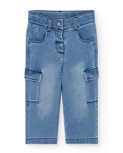 BOBOLI Denim trousers knit for baby girl -BCI - 242020 BOBOLI Denim trousers knit for baby girl -BCI - 242020