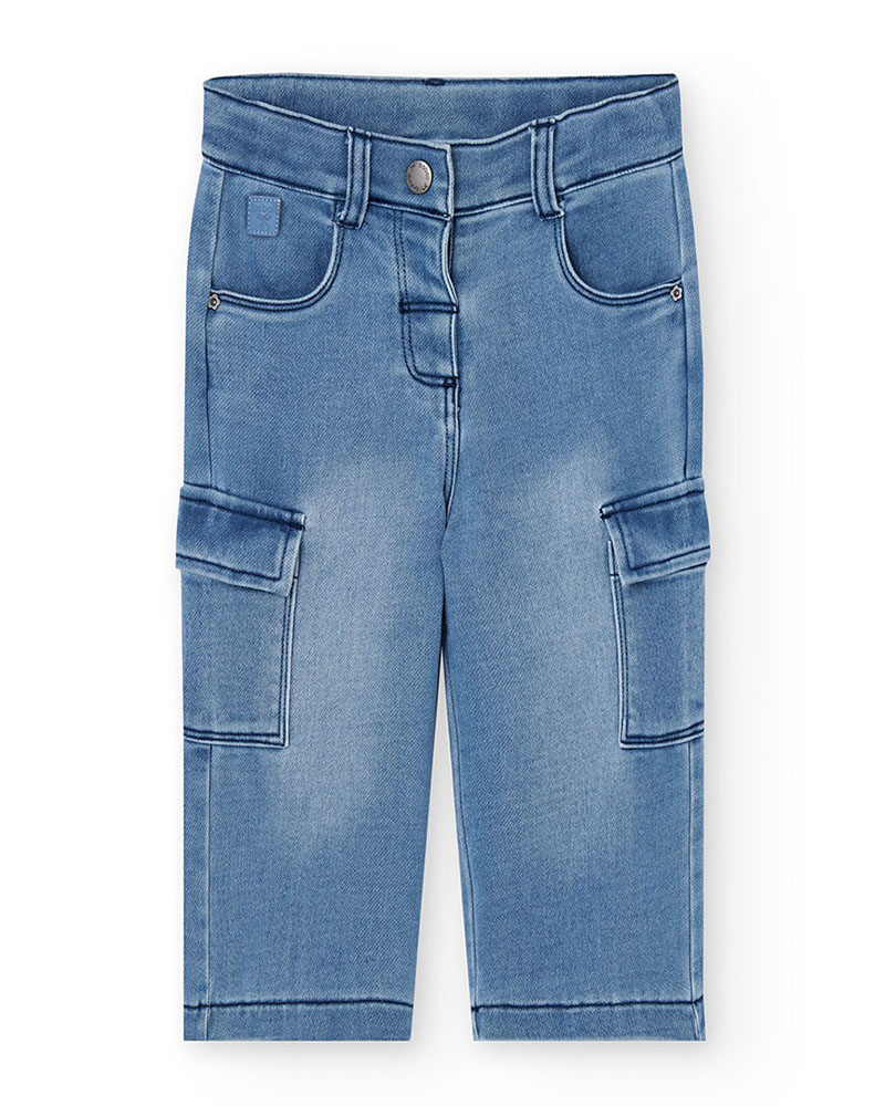 BOBOLI Denim trousers knit for baby girl -BCI - 242020 BOBOLI Denim trousers knit for baby girl -BCI - 242020