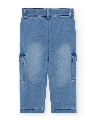 BOBOLI Denim trousers knit for baby girl -BCI - 242020 BOBOLI Denim trousers knit for baby girl -BCI - 242020