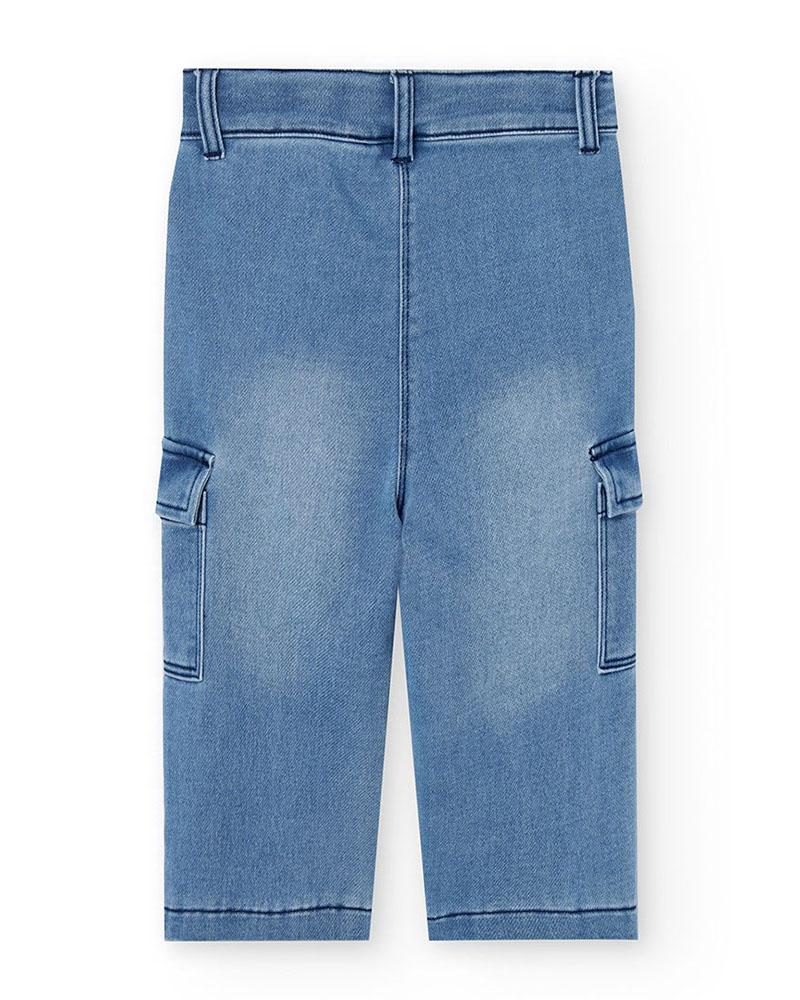 BOBOLI Denim trousers knit for baby girl -BCI - 242020 BOBOLI Denim trousers knit for baby girl -BCI - 242020