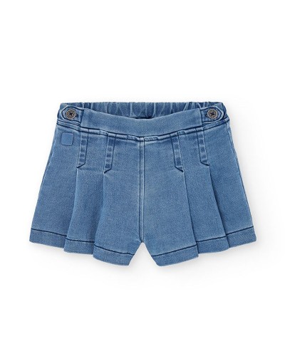 BOBOLI Skirt denim knit for baby -BCI - 242042