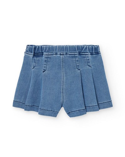 BOBOLI Skirt denim knit for baby -BCI - 242042