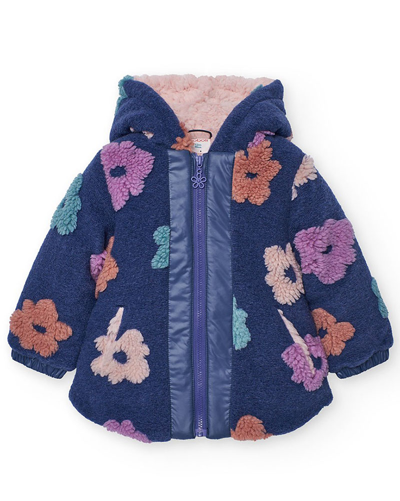 BOBOLI Jacquard coat floral for baby girl - 222163 BOBOLI Jacquard coat floral for baby girl - 222163