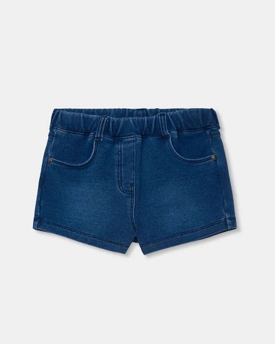 BOBOLI Fleece denim shorts for girl -BCI - 490711