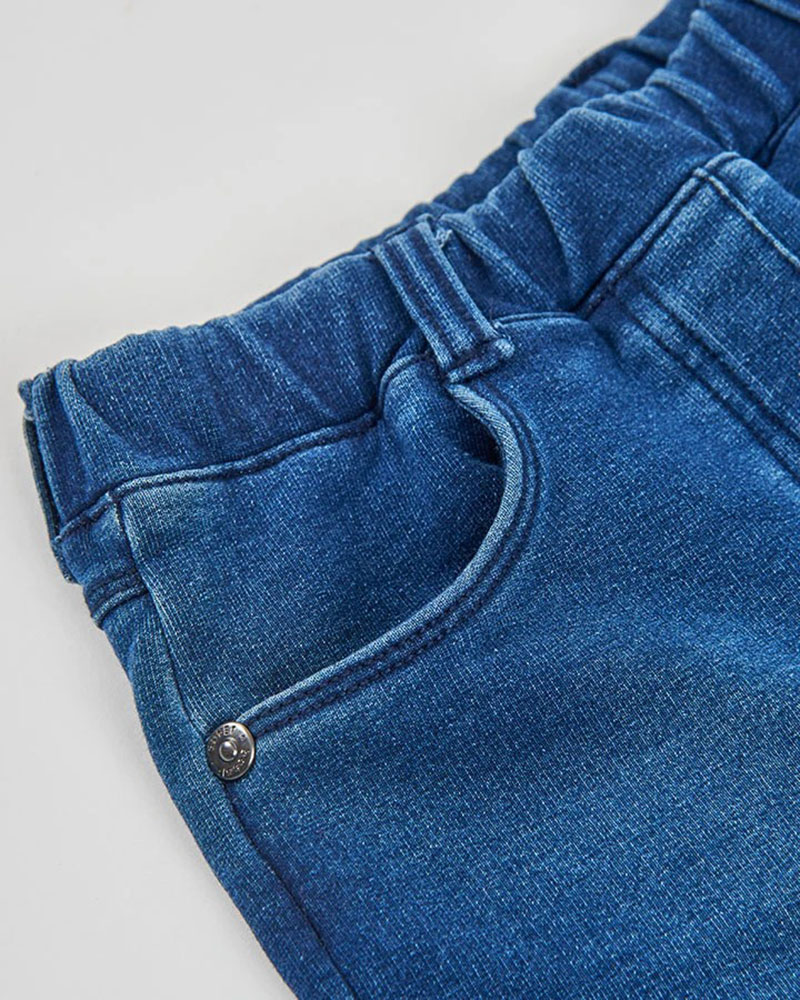 BOBOLI Fleece denim shorts for girl -BCI - 490711