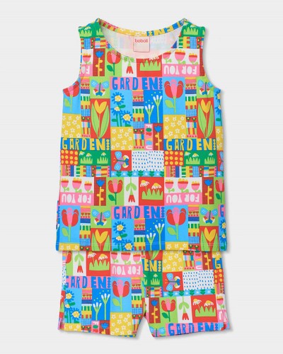 BOBOLI Knit pyjamas printed -BCI - 483049