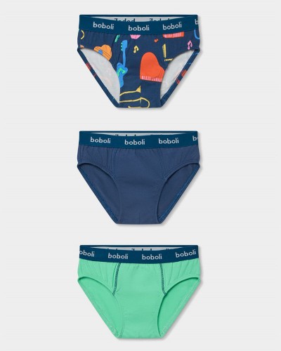 BOBOLI Pack 3 slips knit for boy -BCI - 683030