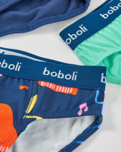 BOBOLI Pack 3 slips knit for boy -BCI - 683030