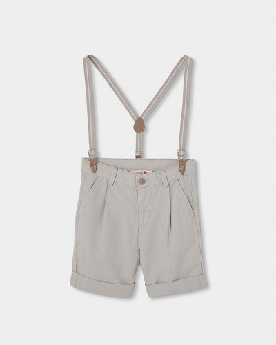 BOBOLI Linen bermuda shorts for boy -BCI - 863041