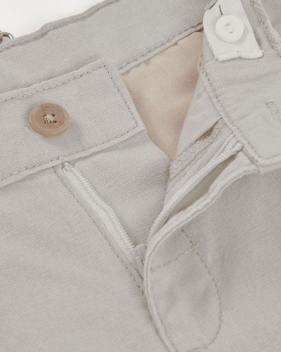 BOBOLI Linen bermuda shorts for boy -BCI - 863041