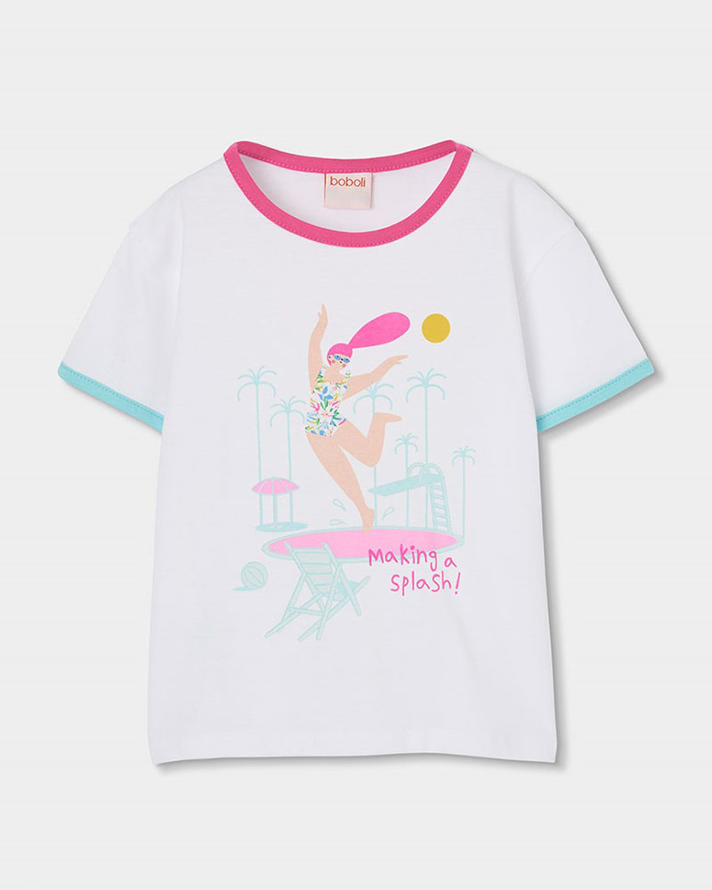 BOBOLI Knit t-Shirt short sleeves for girl -BCI - 443001