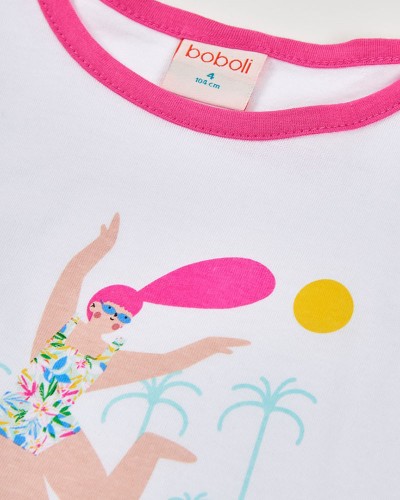 BOBOLI Knit t-Shirt short sleeves for girl -BCI - 443001