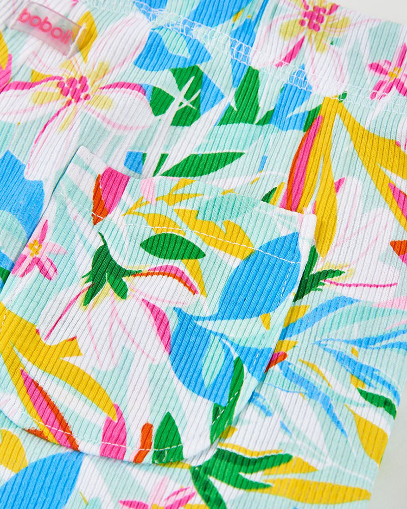 BOBOLI Short floral for girl -BCI - 443012