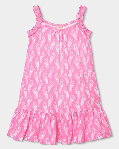 BOBOLI Knit dress printed for girl -BCI - 443056