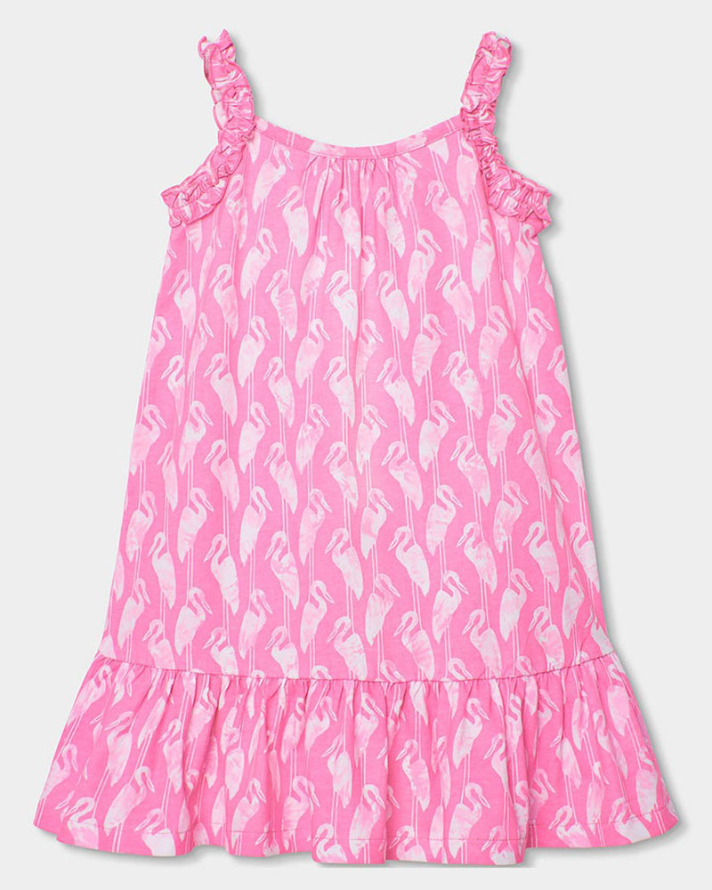 BOBOLI Knit dress printed for girl -BCI - 443056