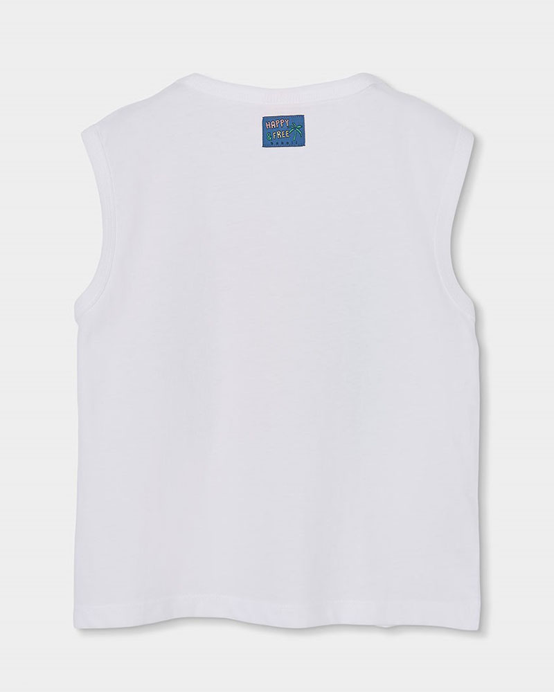 BOBOLI Knit t-Shirt sleevless for boy -BCI - 613156