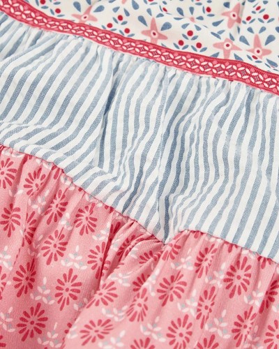 BOBOLI Denim dress combined for girl -BCI - 303130