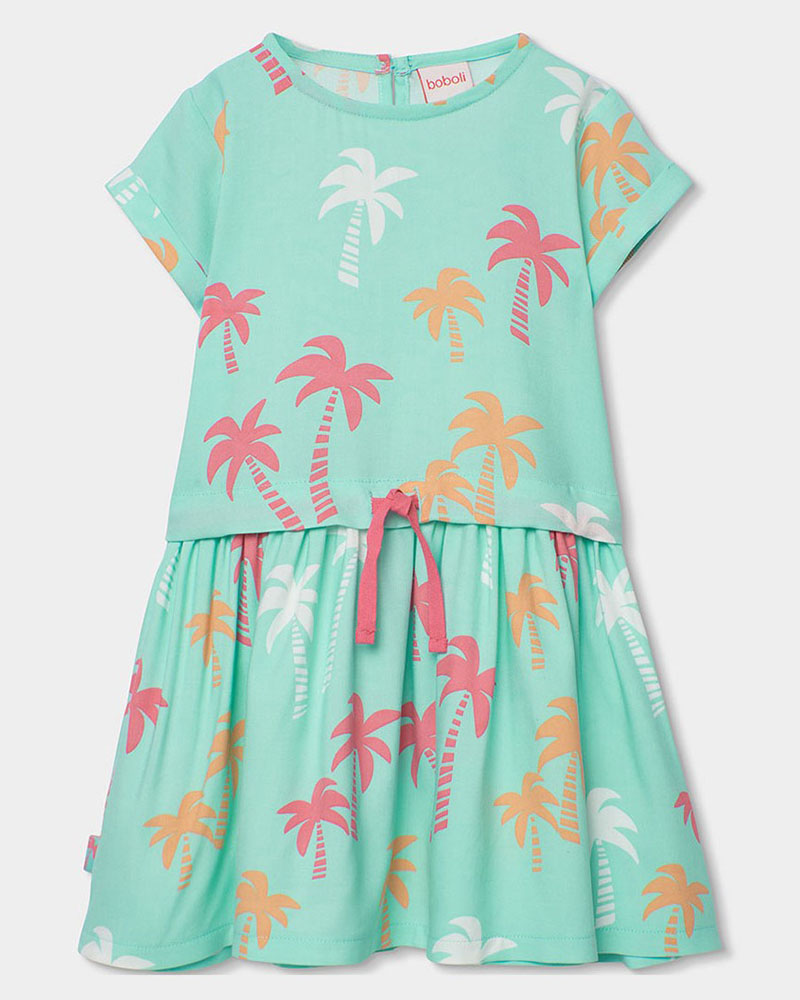 BOBOLI Viscose dress "palm trees" for girl - 333043