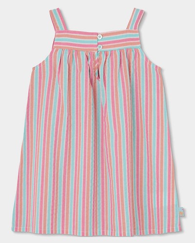 BOBOLI Poplin dress striped for girl -BCI - 333098