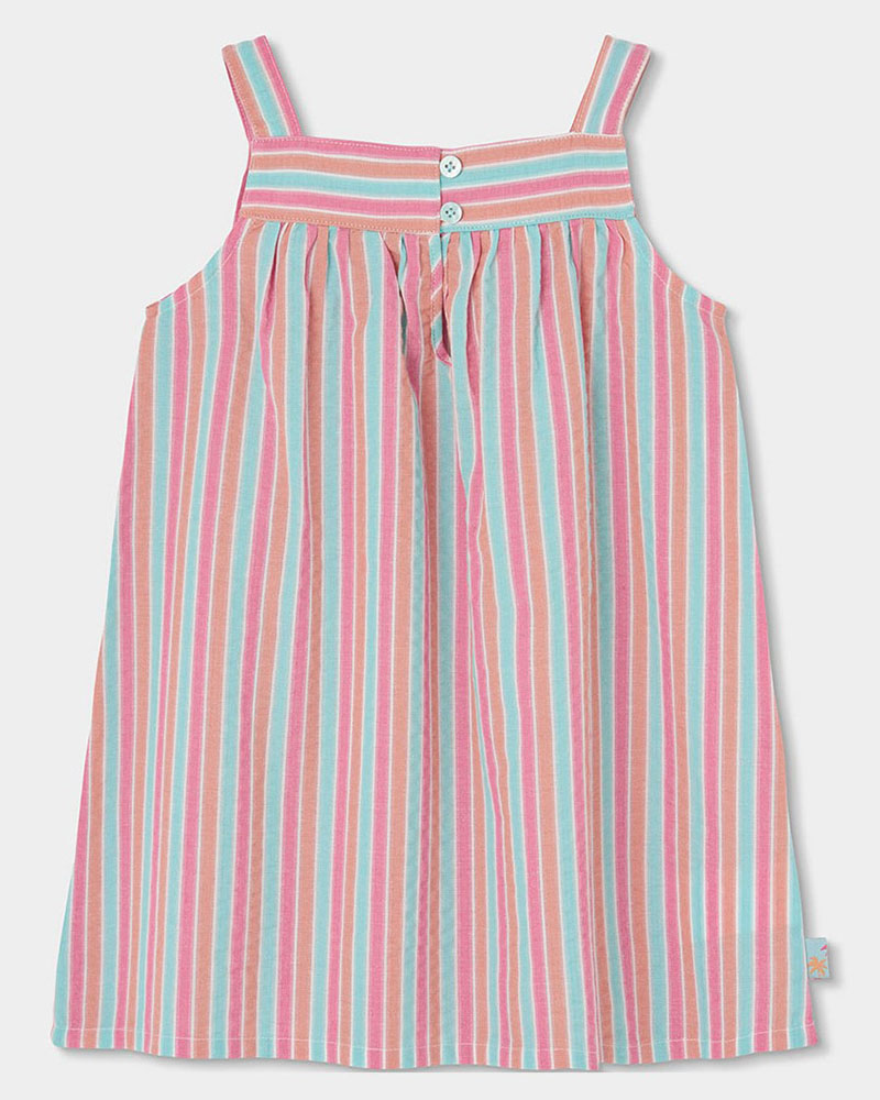 BOBOLI Poplin dress striped for girl -BCI - 333098
