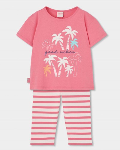 BOBOLI Set knit combined for girl -BCI - 333144