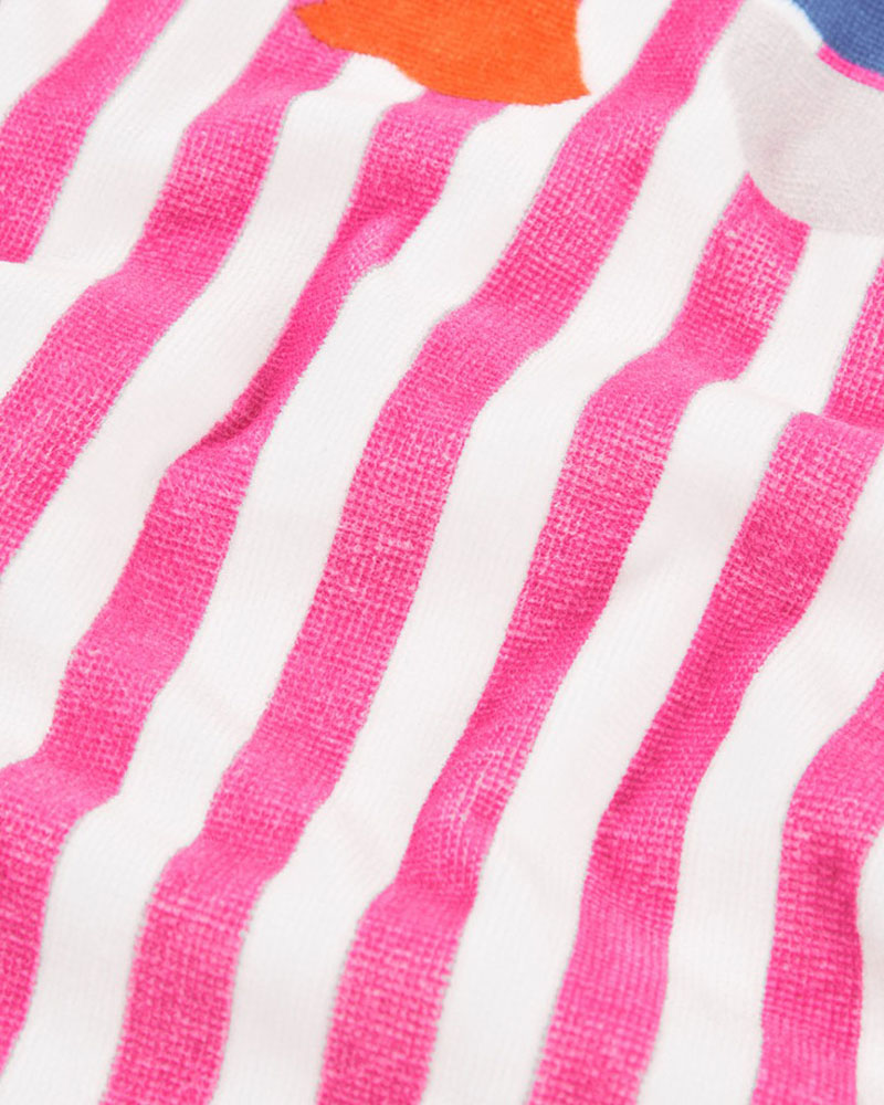 BOBOLI Towel striped hooded for girl -BCI - 343190