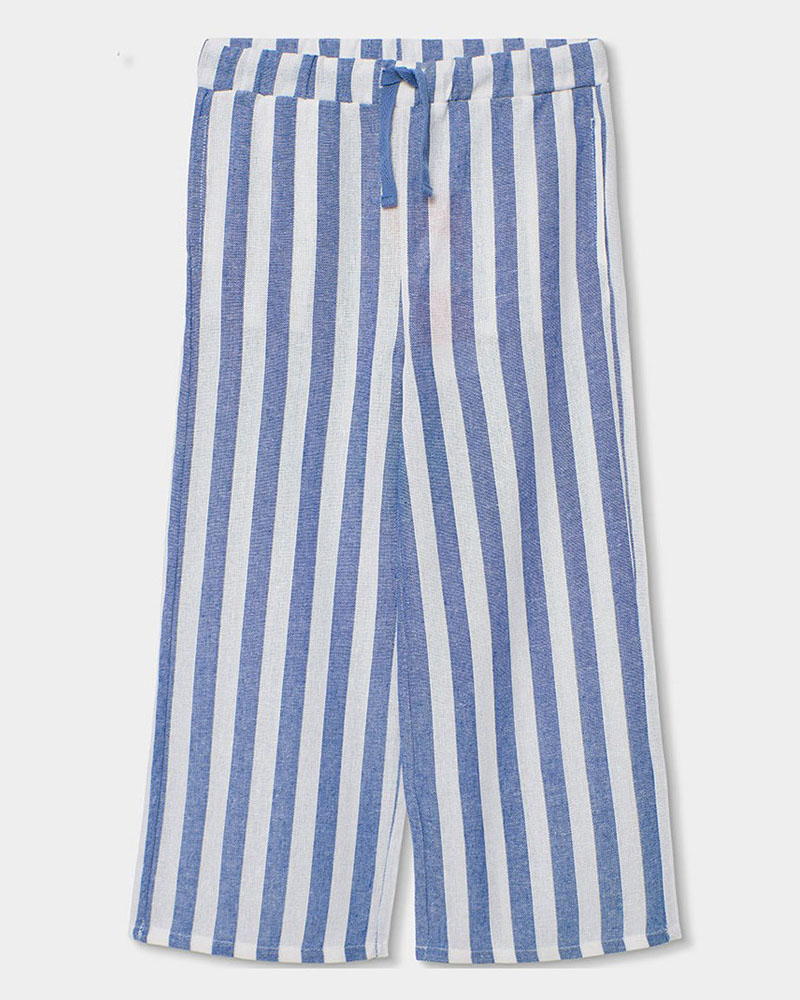 BOBOLI Linen trousers striped for girl - 343011