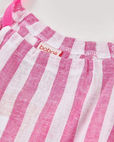BOBOLI Linen dress striped for girl - 343033