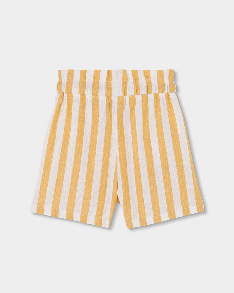 BOBOLI Linen bermuda shorts striped for girl - 343055