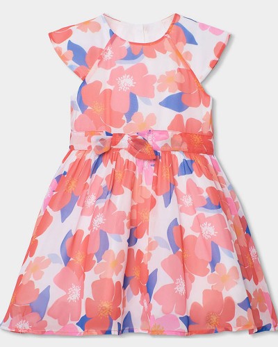 BOBOLI Chiffon dress floral for girl - 753005