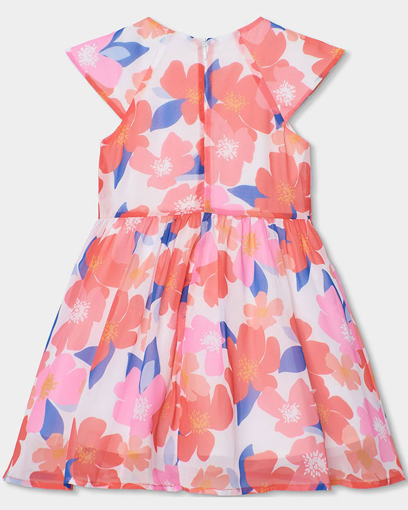 BOBOLI Chiffon dress floral for girl - 753005