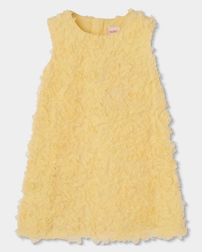 BOBOLI Tulle dress embroidery for girl - 743026