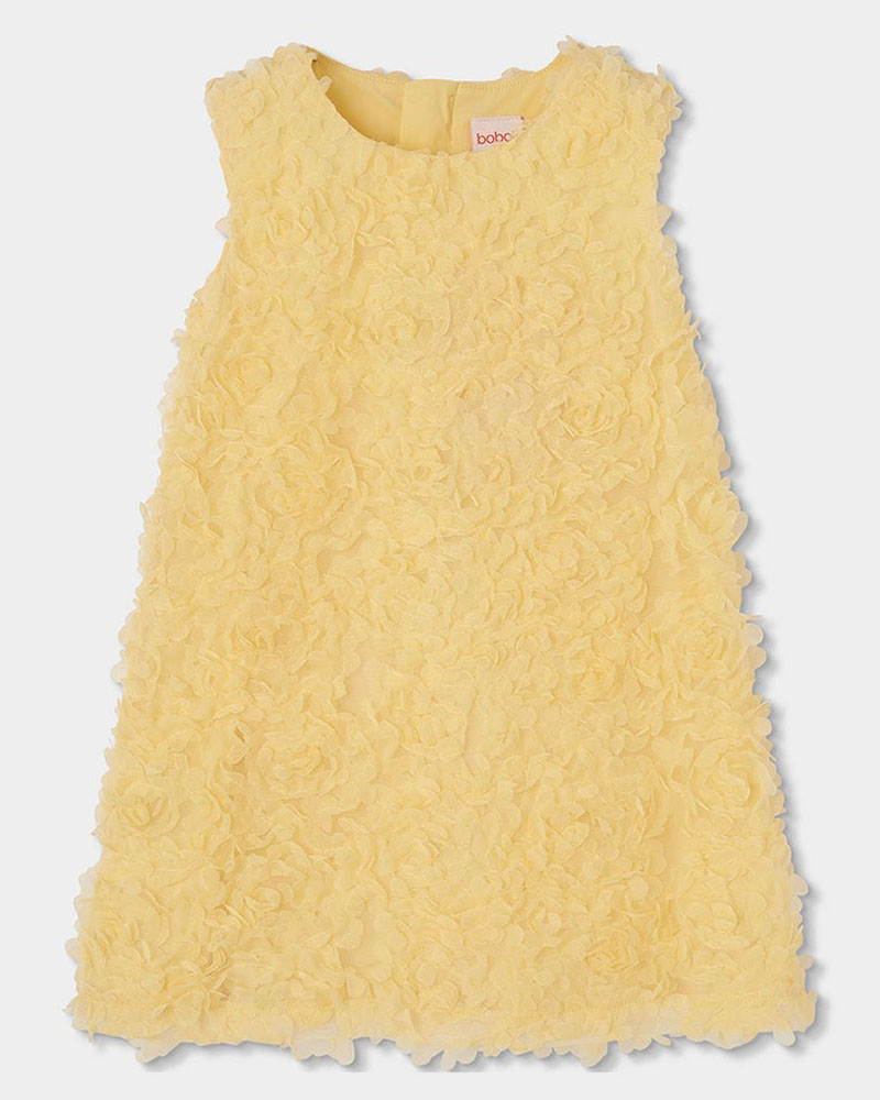 BOBOLI Tulle dress embroidery for girl - 743026