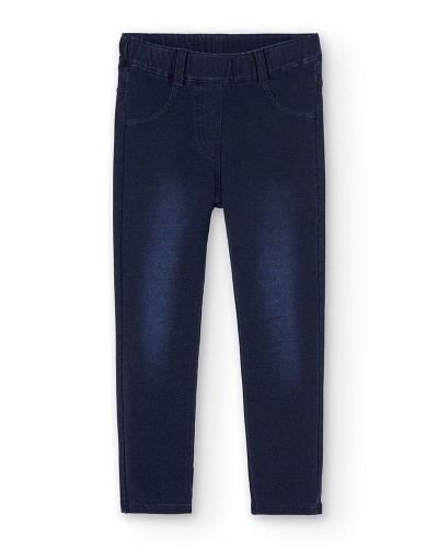 BOBOLI Fleece denim trousers for girl -BCI - 490722