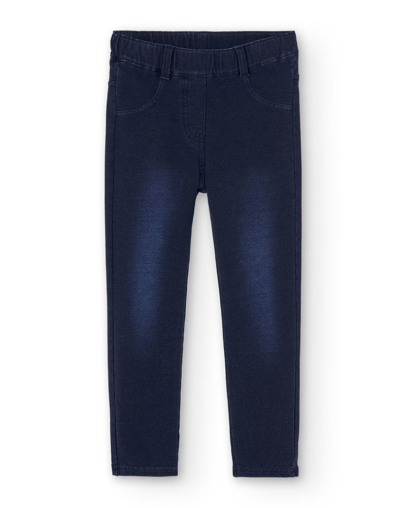 BOBOLI Fleece denim trousers for girl -BCI - 490722