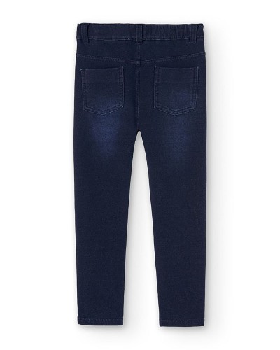 BOBOLI Fleece denim trousers for girl -BCI - 490722