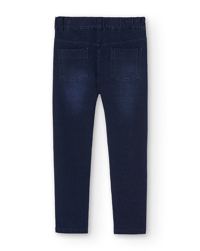 BOBOLI Fleece denim trousers for girl -BCI - 490722