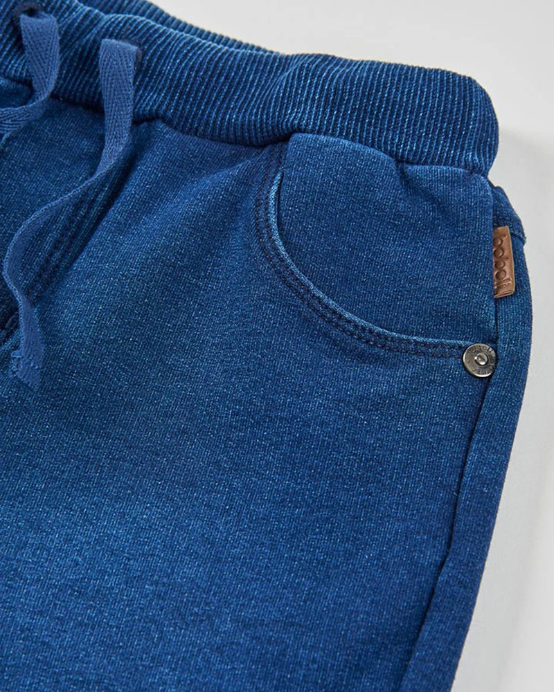 BOBOLI Fleece bermuda shorts denim for boy -BCI - 690049